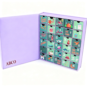 Boîte <span class=keywords><strong>de</strong></span> <span class=keywords><strong>calendrier</strong></span> <span class=keywords><strong>de</strong></span> <span class=keywords><strong>l</strong></span>'<span class=keywords><strong>avent</strong></span> <span class=keywords><strong>de</strong></span> Noë<span class=keywords><strong>l</strong></span> vide en papier, personnalisable, recyclable, gaufrée, pour <span class=keywords><strong>femme</strong></span>, compte à rebours <span class=keywords><strong>de</strong></span> 24 jours, cosmétiques, maquillage, beauté - Product Image 2