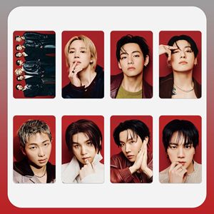 8 piezas/set Tarjetas musicales especiales KPOP Arirang BT Idol JK V SUGA JIMIN JIN RM <span class=keywords><strong>J</strong></span>-hope CORT Mini Álbum GREENGREEN Postales para Fans - Product Image 3