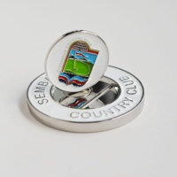 Harga Pabrik Kualitas Terbaik Kustom 40mm Logam Paduan Seng Cor Enamel Magnetik Chip Poker Penanda Bola Golf