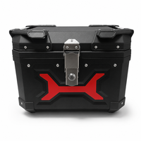Boîte à bagages arrière pour moto 45L en PP, haute résistance aux chocs, étanche, avec LED, serrure à clé, logo personnalisé, vente en gros