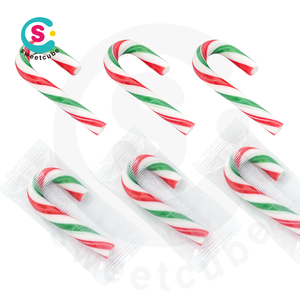 Christmas Party Fruity Flavor Individually Wrapped <strong>Mini</strong> <strong>Candy</strong> <strong>Canes</strong> - Product Image 4
