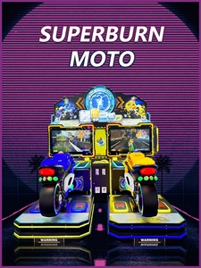 Simulateur de course automobile d'arcade en métal pour 2 joueurs, série Super Burn, avec garantie d'un an - Product Image 4