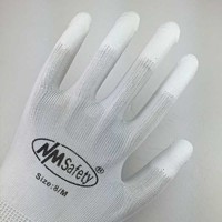 NMsafety Damen Gartenarbeit shand schuhe Persönliche Schutz handschuhe für die Landwirtschaft Gestrickte PU OEM Konstruktion farbig