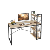 Bureau de travail moderne et abordable avec étagères à 4 niveaux – Idéal pour ordinateur, écriture et étude