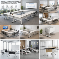 Meubles d'école au design moderne, bureau pliant avec roulettes mobiles, table pliante de bureau