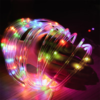 Wasserdichte Hochzeit Weihnachten im Freien Solar LED Neon Seil Regenbogen rohr Licht für Garten Haus Landschaft Baum Dekoration