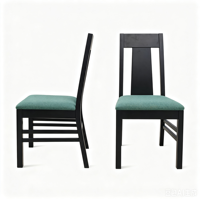Silla de Comedor Comercial para Restaurante, Estructura de Madera, Asiento de Tela, Silla para Banquetes de Hotel