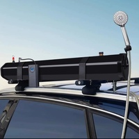 Réservoir d'eau de toit de voiture de 18 L, douche de camping extérieure, douche solaire économique en PVC, douche de route