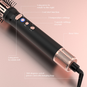 Moteur BLDC <span class=keywords><strong>Brosse</strong></span> à air chaud Rotation automatique Tube d'aspiration 12-en-1 Sèche-cheveux ionique Boucleur <span class=keywords><strong>Lisseur</strong></span> Certifié CE Français Double - Product Image 5