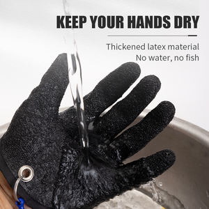 LUSHAZER Gants de pêche en <span class=keywords><strong>latex</strong></span> antidérapants Gants de pêche antidérapants pour attraper des poissons et des carpes Fisherman Protect Hand Fish Grab - Product Image 4
