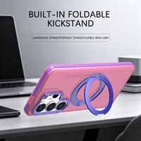 Étui magnétique coloré et robuste pour Samsung S26 Ultra S25 S24 FE Plus 360 °   Coque hybride antichoc avec béquille et protection contre les chutes