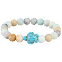 Offre Spéciale pierres naturelles 8mm magnifiques pierres précieuses semi-précieuses guérison cristal extensible unisexe graine tortue perle Bracelets