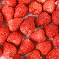 Hoogwaardige bulk gevriesdroogde aardbeien, hele knapperige aardbeien fruit snack, vegetarisch, FD fruit, fabrieksprijs, levering
