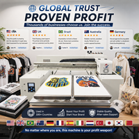 Imprimante DTG professionnelle à double station pour t-shirts avec deux têtes d'impression XP600, machine d'impression directe sur vêtement pour petites entreprises