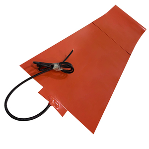 Plaques chauffantes industrielles en caoutchouc silicone souple orange personnalisées, haute température, économie d'énergie pour sécheur par congélation, chauffage électrique - Product Image 2