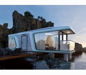 Structure en acier préfabriquée de luxe: nouvelle solution d'espace de capsule commerciale avec des fonctionnalités <span class=keywords><strong>mobiles</strong></span> et étanches