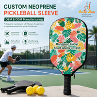 Housse de raquette personnalisée pour clubs de pickleball, manchon en néoprène entièrement imprimé avec logo et rembourrage protecteur, avec support d'échantillon