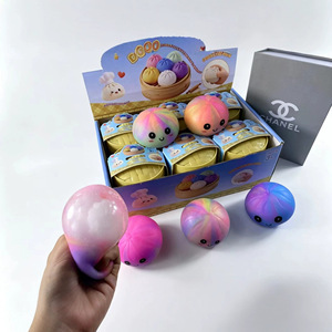 ซาลาเปาไอน้ำสีรุ้งสุดน่ารักและสมจริง พร้อมลูกบอลบีบได้ นุ่มและไม่เหนียวเหนอะหนะ ของเล่นสำหรับเด็กที่สนุกสนานและผ่อนคลาย - Product Image 4