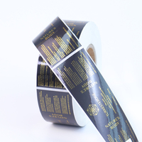 Boîte d'expédition pour imprimante thermique de luxe avec logo personnalisé autocollant en vinyle noir doré étanche avec étiquette en feuille d'or de luxe
