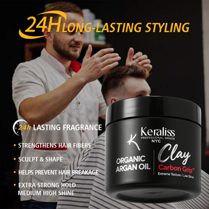 Argile coiffante pour <span class=keywords><strong>cheveux</strong></span> Joynna Organic pour hommes, argile texturisante mate personnalisée à base d'ingrédients naturels, facile à laver pour les <span class=keywords><strong>cheveux</strong></span> <span class=keywords><strong>bouclés</strong></span>, vente en gros - Product Image 2
