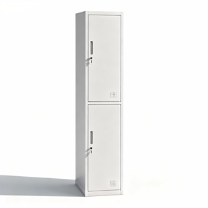 Armoires de chambre à coucher Meubles de rangement en acier Armoire à vêtements en métal à 2 portes Serrure à clé Résistant à la rouille Vente en gros - Product Image 2