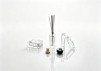 Flacon diffuseur en verre transparent en promotion, 100ml, 120ml, 200ml, vide, carré, pour parfum, arôme, décoration intérieure