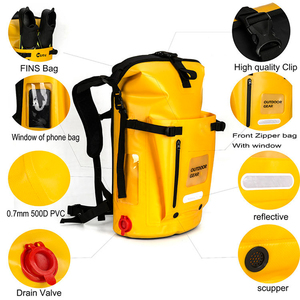 New Nature Pvc Bạt Rf Hàn Đường May Ngoài Trời Túi Khô Ba Lô Chống Thấm Nước Cho Lướt Sóng, Lặn, Kayak Ba Lô - Product Image 5