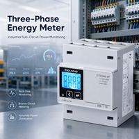 Compteur d'énergie triphasé Elecnova DTS1946-4P RS485 Modbus sur rail DIN, classe 0.5S 5(100)A 3P4W pour la surveillance de la puissance