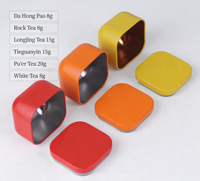 Boîte en métal carrée vide de 2 oz avec couvercle, personnalisable avec logo, pour la fabrication de bougies – Vente en gros