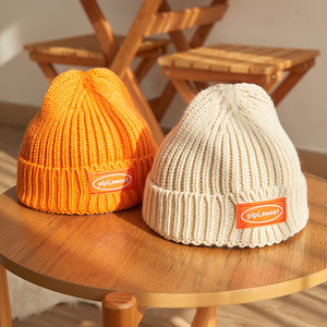 Gorro de punto térmico de Color liso para hombre, boina con Logo personalizado, 100% acrílico, para otoño e invierno, venta al por mayor - Product Image 4