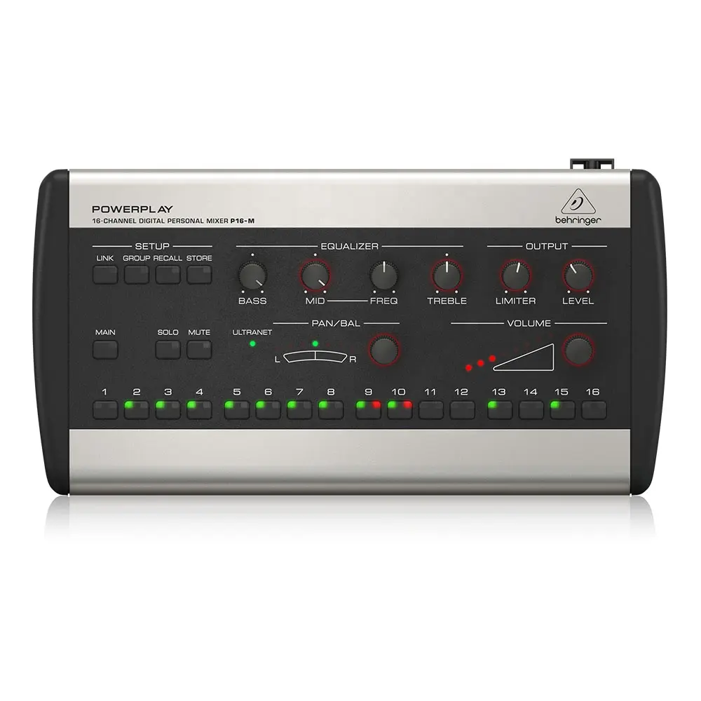 Behringer P16-M Personal Mixer Band Monitoring System 16-Channel Mixer Ear Return Controller Distributor