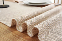 Chemin de Table à Texture blanche Beige avec pampilles décor de Table pour salle à manger cuisine fête de mariage