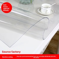 Vente en gros usine de nappe de table basse transparente en PVC souple, imperméable, anti-taches, jetable, anti-brûlure, facile à nettoyer, effet cristal
