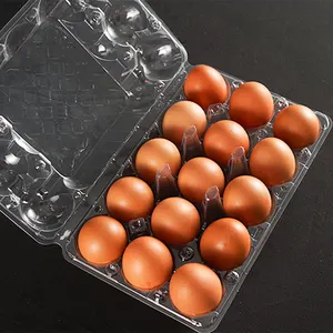 Estante de almacenamiento de plástico para frigorífico, caja cuadrada y transparente, con bandeja dorada para huevos de pollo