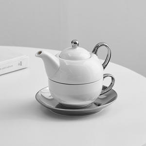 ชุดกาน้ำชาเซรามิคราคาประหยัด ชุดน้ำชาสำหรับจิบชายามบ่าย ถ้วยกาแฟ ดีไซน์หรูหราเบาๆ สำหรับแม่และลูก - Product Image 4