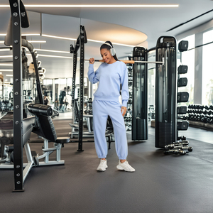 Tùy chỉnh thoáng khí cộng với kích thước Womens 2 mảnh trang phục sweatsuit hoạt động mặc áo thun áo thể thao hàng đầu Jogger Sweatpants - Product Image 2