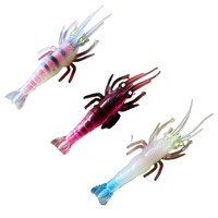 Yousya Prêt à expédier Leurre souple en plastique pour la pêche au lancer, jigging, swimbait, spinnerbait, imitation crevette, pour la pêche au calmar en mer