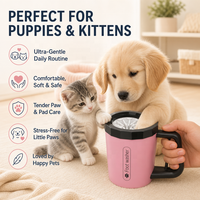 Brosse Nettoyante Rotative en Silicone pour Pattes de Chien, Marque Privée, Douce et Délicate, pour Chiots, Chatons, Chiens et Chats – Vente en Gros