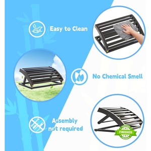 Reposapiés RUCHANG Ajustable para Debajo del Escritorio, de Metal Negro, para Oficina o Sofá - Product Image 2