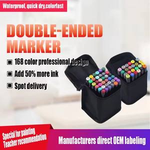 شعار مخصص رخيص 60-ألوان جرافيتي مزدوج الحافة رسم دائم على الكحول أقلام تلوين - Product Image 6