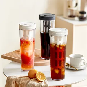 Fridge 1L Multiple Use Plastic Water Bottle For Coffee Cold Brew Fruits Tea