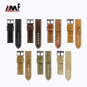 Bracelet de montre en cuir d'autruche cousu à la main avec boucle en acier inoxydable à dégagement rapide de 20 mm, multicolore et élégant, fabriqué en usine - Product Image 5