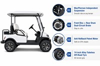 Voiture de golf électrique 2 places Tarion Golf Course Resort Hotel, batterie lithium 72V, certifiée DOT, autonomie 90 km, homologuée pour la route