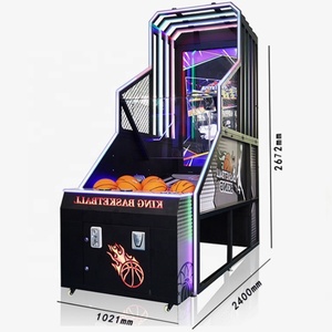 Machine <span class=keywords><strong>de</strong></span> jeu <span class=keywords><strong>de</strong></span> basket-ball à pièces avec <span class=keywords><strong>platine</strong></span> porte-bonheur - Product Image 2