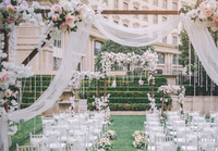 Telas de Chifón Blancas para Fotografía de Bodas y Fiestas, Telones de Fondo de Tela Tensada para Arco de Iglesia, Cortinas y Decoración de Techos para Eventos
