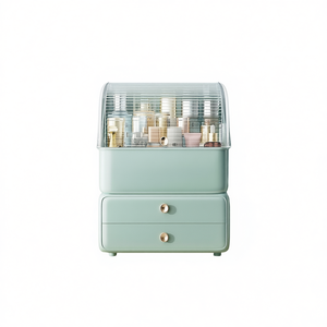 Organizzatore Moderno per Trucchi, Espositore Cosmetico Verde in Plastica Impermeabile, Contenitore da 10-20 L con Cassetto - Product Image 1