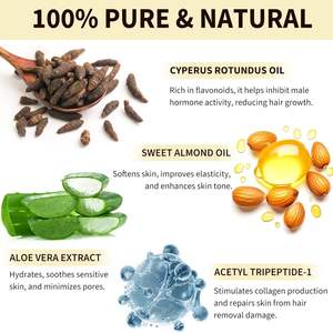 Huile de Cyperus Rotundus naturelle pour réduire la repousse des poils corporels, pour l'élimination des poils incarnés, réduit la repousse des poils indésirables, resserre les pores - Product Image 5
