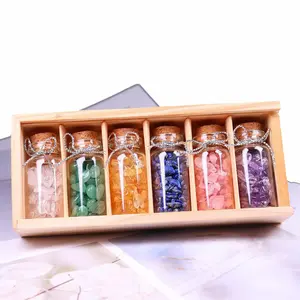mini small Natural clear Crystal Gift Box Quartz Wishing glass drift bottle For Wedding Birthday Party gift