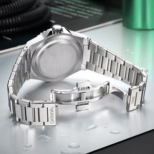 Montre mécanique <span class=keywords><strong>automatique</strong></span> de luxe CARNIVAL pour homme, boîtier et bracelet en acier inoxydable, cadran en saphir synthétique, résistance à l'eau 50 m pour la plongée - Product Image 3