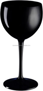 Globo de policarbonato irrompible de 400ml, gafas de Ginebra de color negro con logotipo impreso - Product Image 2